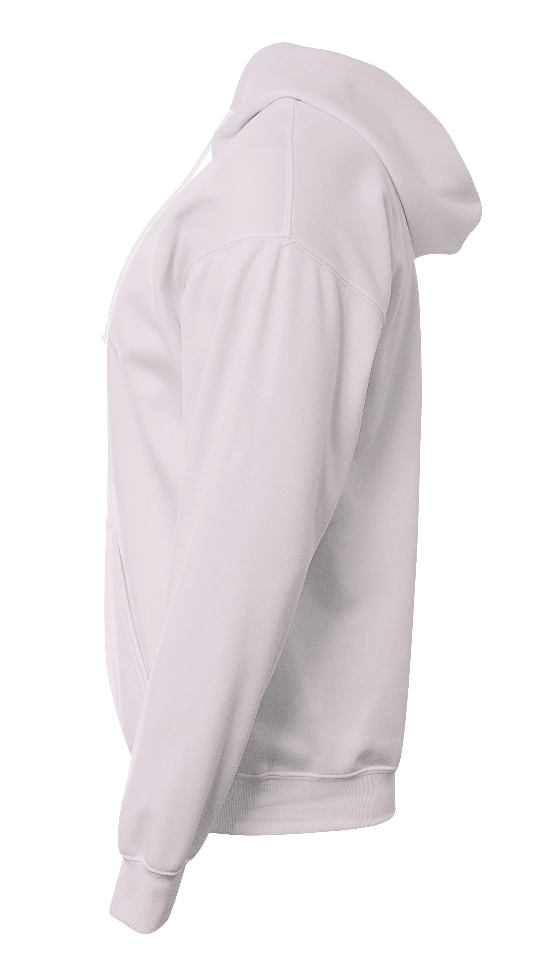 A4 Sublimation White Sprint Fleece Hoodie N4279 - Image 3